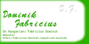 dominik fabricius business card